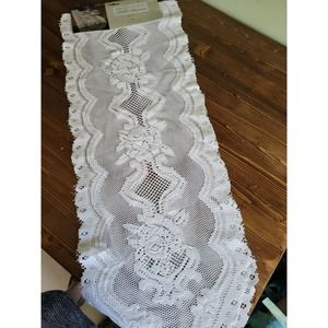 Natco Home White Rose lace Heavy Table Runner 13 x 72 NWWT